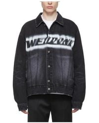 we11done - Logo Denim Jacket - Lyst