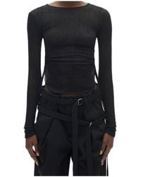 Ann Demeulemeester - Oke Tie-Detail Top - Lyst