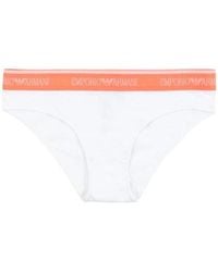 Emporio Armani - Logo Embroidered Underwear - Lyst