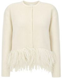 Fabiana Filippi - Feather-Trimmed Cardigan - Lyst