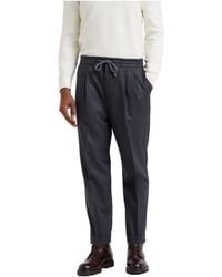 Brunello Cucinelli - Pleated Tapered Leg Trousers - Lyst