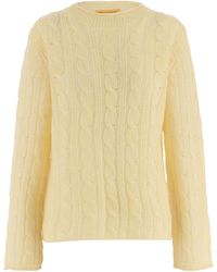 Guest In Residence - Cable-Knit Crew-Neck Sweater - Lyst