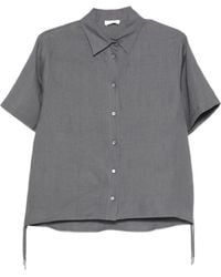 Peserico - Drawstring-Hem Short-Sleeve Shirt - Lyst