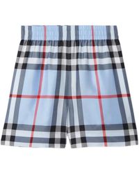 Burberry - Check Patterned Bermuda Shorts - Lyst