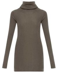 Rick Owens - Ribbed Turtleneck Knitted Top - Lyst