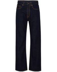 Palm Angels - Wide-Leg Jeans With Logo Unwashed - Lyst