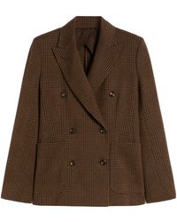 Max Mara - Double-Breasted Checked Blazer - Lyst