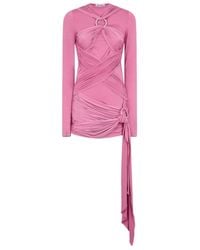 The Attico - The Draped Ruched Mini Dress - Lyst