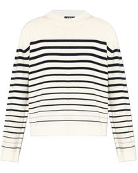 A.P.C. - Striped Knit Jumper - Lyst