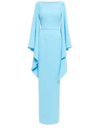 Safiyaa - Boat N Flared Belted Maxi Dress - Lyst
