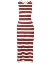Eres - Régulière Striped Metallic Cotton-Blend Midi Dress - Lyst