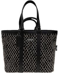 KENZO - Logo Patch Net-Overlay Tote Bag - Lyst