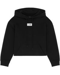 MM6 by Maison Margiela - Logo Patch Drawstring Hoodie - Lyst