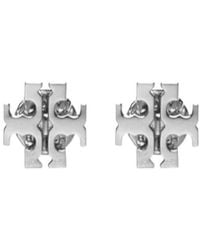 Tory Burch - Double T-Motif Polished Finish Earrings - Lyst