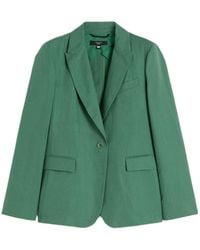Weekend by Maxmara - Cotton-Linen Single-Breasted Blazer - Lyst