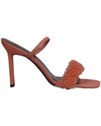 BY FAR - Ada Shearling-Strap Mules - Lyst