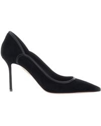 Aquazzura - Plush Pointed Heeled Pumps - Lyst