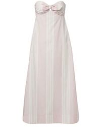 Posse - Rosie Striped Cotton Midi Dress - Lyst