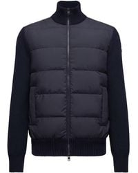 Moncler - Padded Wool Zip-Up Cardigan - Lyst