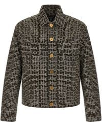 Balmain - Long Sleeved Jacquard Monogram Jacket - Lyst