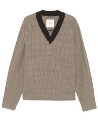 Nanushka - Checked V-Neck Top - Lyst