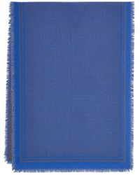 Ferragamo - Ferragamo Fringed Hem Gancini Scarf - Lyst