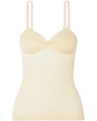 Victoria Beckham - Pointelle-Knit Cotton-Blend Camisole - Lyst