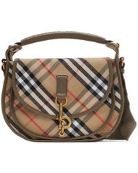 ショルダーバッグ・ポシェット CHECK CROSSBODY BAG CLIP B Burberry B Clip Piccola Messenger Bag In Beige | ModeSens