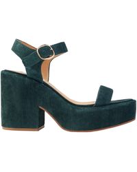Gabriela Hearst - Iman Ribbed Suede Sandals - Lyst