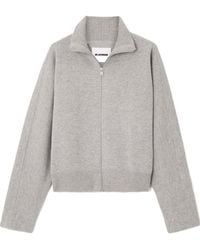 Jil Sander - High-Neck Zip-Front Cardigan - Lyst