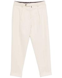 Berwich - Pleated-Front Turn-Up Trousers - Lyst