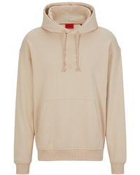 BOSS - Logo-Embossed Long-Sleeved Drawstring Hoodie - Lyst