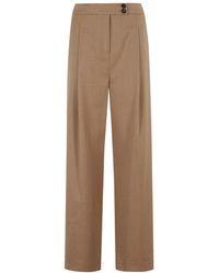 Eleventy - Pleated-Front Straight Trousers - Lyst