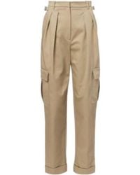 Mugler - Pleated Cotton-Blend Cargo Pants - Lyst