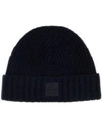 Stone Island - Turn-Up Brim Beanie Hat - Lyst