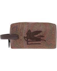 Etro - Paisley Printed Pegaso Embroidered Wash Bag - Lyst