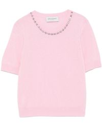 ERMANNO FIRENZE - Crew Neck Short-Sleeved Sweater - Lyst