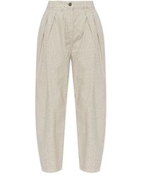 AllSaints - Becca Pleated Tapered Pants - Lyst