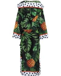 Dolce & Gabbana - Printed Hooded Long Sleeve Sweatshirt - Lyst