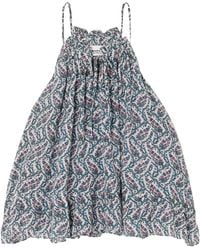 Isabel Marant - Flared Floral Sleeveless Blouse - Lyst