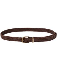 Brunello Cucinelli - Stretch Braided Leather Belt - Lyst