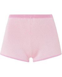 Calle Del Mar - Striped Knitted Shorts - Lyst