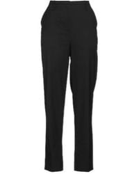 Ganni - High-Waisted Straight-Leg Casual Pants - Lyst