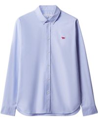 Maison Kitsuné - Maison Kitsuné Profile Fox Embroidered Shirt - Lyst