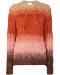 Fendi - Gradient Long-Sleeve Knitted Jumper - Lyst