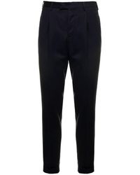 Pt Pantaloni - Pt Torino Pleat-Detailed Tapered-Leg Trousers - Lyst
