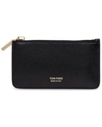 Tom Ford - Logo Printed Zipped Wallet - Lyst