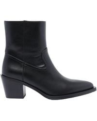 Stuart Weitzman - 65Mm Leather Cowboy Boots - Lyst