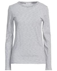 Rag & Bone - Fine Horizontal Stripe Crew-Neck Long-Sleeve Top - Lyst