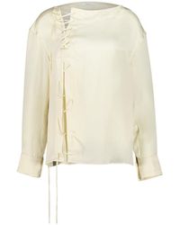 Ferragamo - Lace-Up Detail Top - Lyst